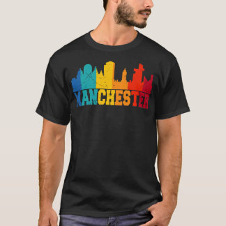 Camiseta Manchester Retro Skyline Reino Unido