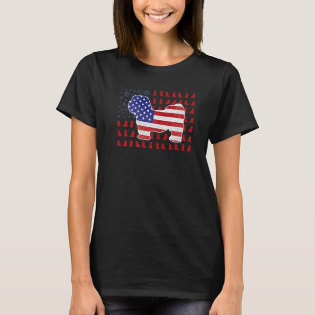 Camiseta Manchester Terrier American Flag 4 De Julho Para M (Frente)