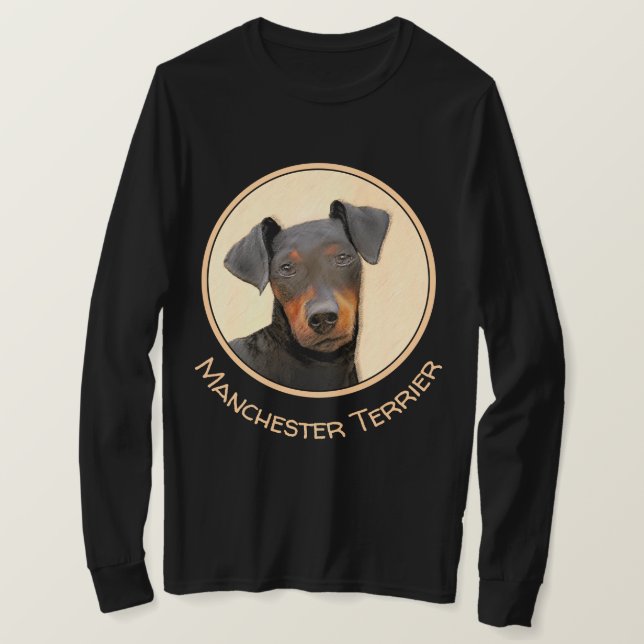 Camiseta Manchester Terrier Painting - Arte Original de Cac (Frente do Design)