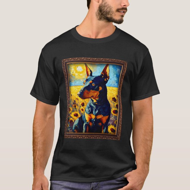 Camiseta Manchester Terrier Painting Sunflower Flower Mom W (Frente)