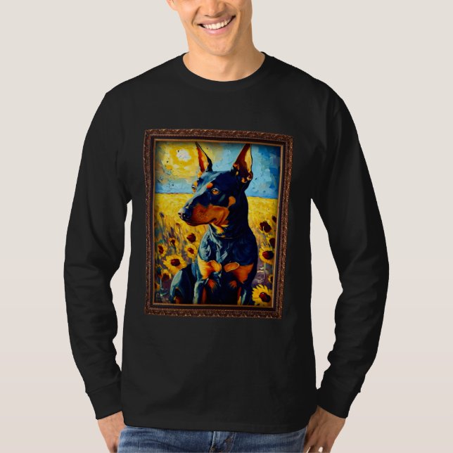 Camiseta Manchester Terrier Painting Sunflower Flower Mom W (Frente)