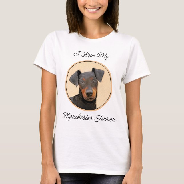 Camiseta Manchester Terrier Pintura Original (Frente)