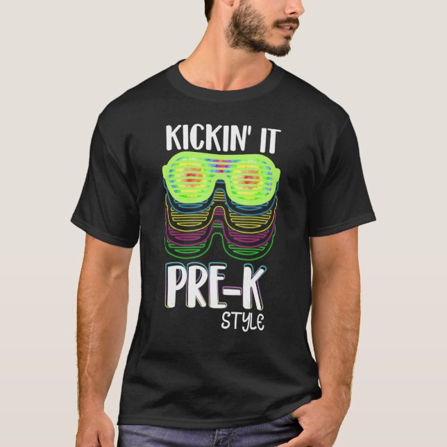 Camiseta Manda Ver Estilo Pré K De Volta às Aulas Professor (Frente)