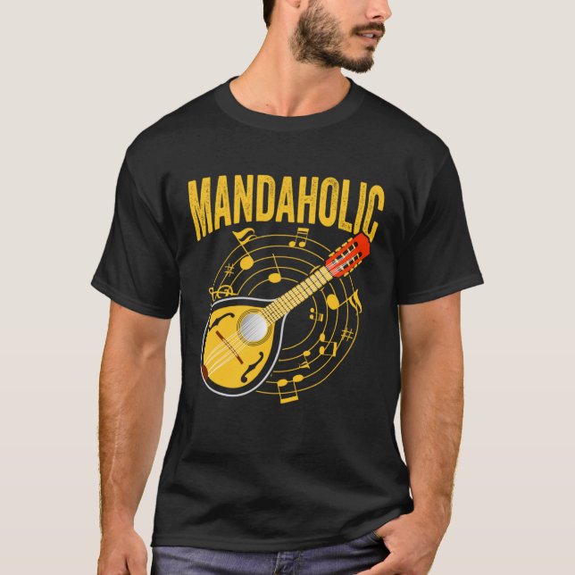 Camiseta Mandaholic Expert Mandolin Player Musician Music P (Frente)
