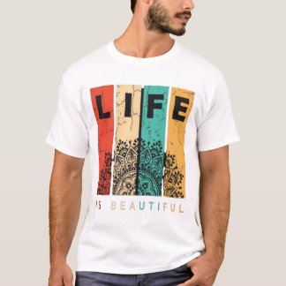 camiseta mandala “A Vida É Bela”