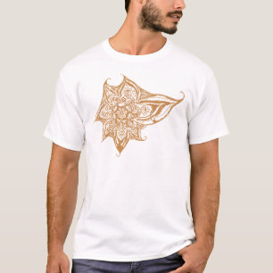 Camiseta Mandala alaranjada do olho
