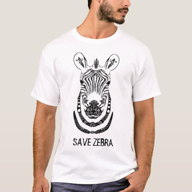 Camiseta Mandala Art Zebra (Frente)