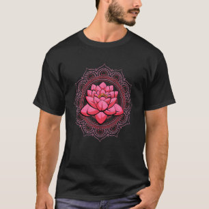 Camiseta Mandala Boho Flor de Lotus Espiritual Ioga F