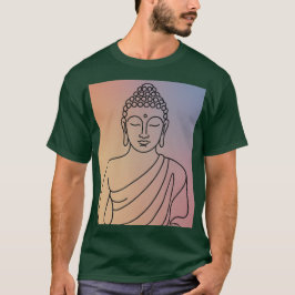 Camiseta Mandala Buddha: Espírito Zen de Arte Line
