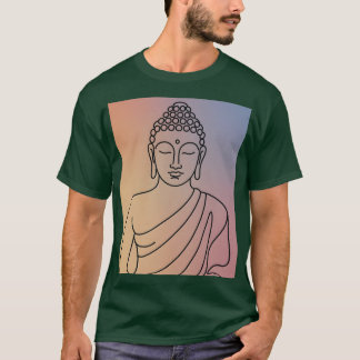 Camiseta Mandala Buddha: Espírito Zen de Arte Line