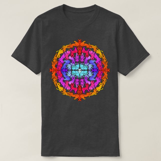 Camiseta Mandala Cat (Frente do Design)