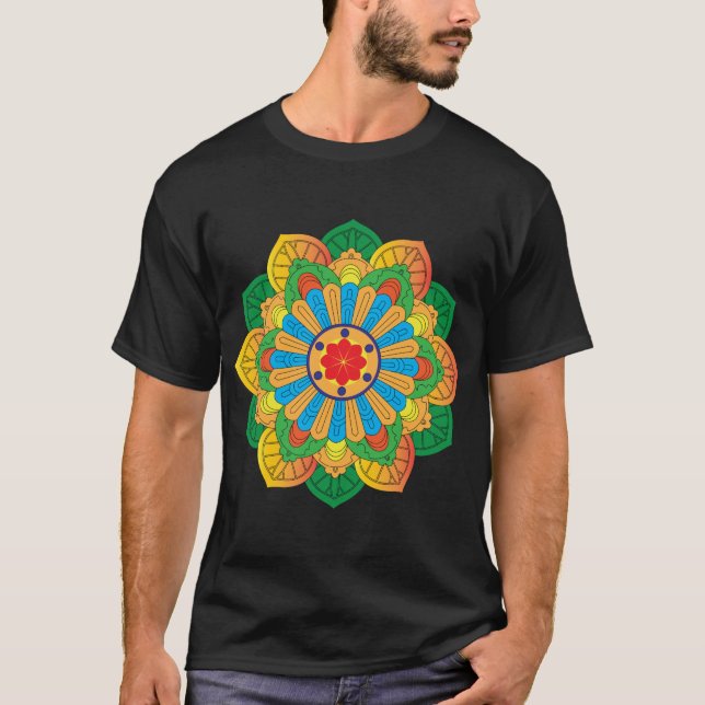 Camiseta Mandala Colore A Sua Própria! (Frente)