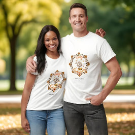 Camiseta Mandala da Árvore de Outono Folhagem de Outono & A
