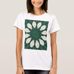 Camiseta Mandala. da folha verde e de prata de Sacramento