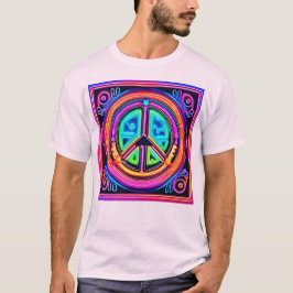 Camiseta Mandala da Paz Neon