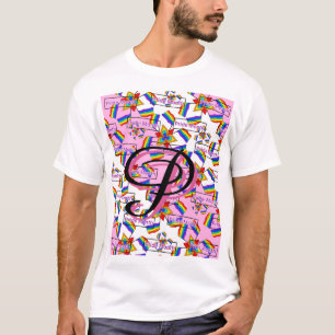 Camiseta Mandala de Cores do Orgulho com Monograma - Geomét