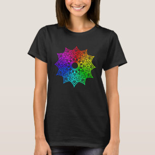 Camiseta Mandala de Flor de Lótus em Geometria Sagrada Yoga