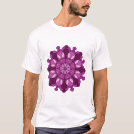 Camiseta Mandala de Flor Roxa Real
