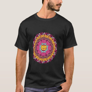 Camiseta Mandala de Gato Caleidoscópio Gatinho Amante Felin