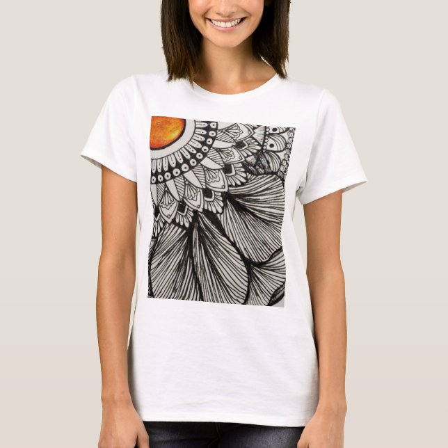 Camiseta Mandala de girassol (Frente)