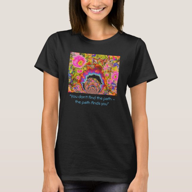 Camiseta Mandala de girassol rosa abstrato (Frente)
