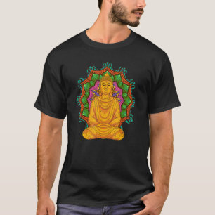 Camiseta Mandala de Meditação Zen Budista Espiritual Iogue