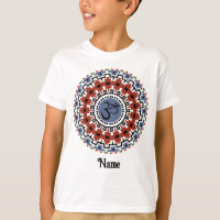 Mandala de Yoga Espiritual Om Ferrugem Azul Person