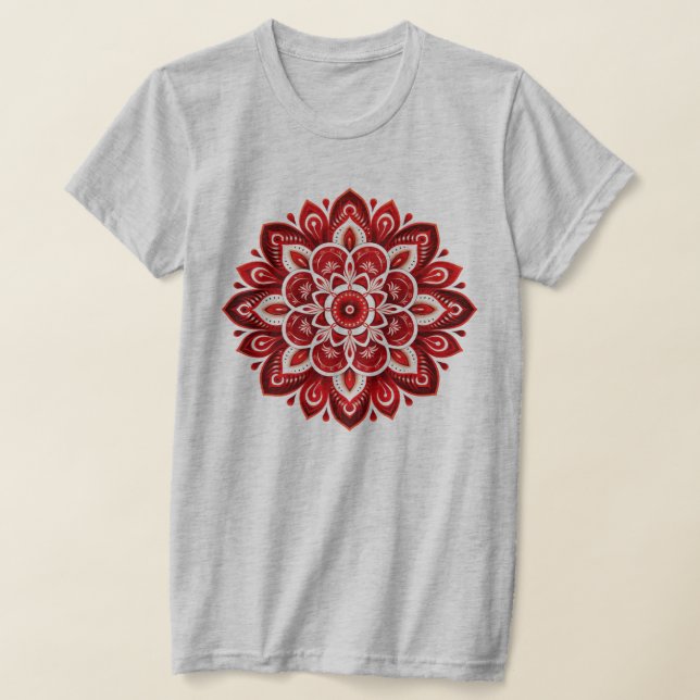 Camiseta Mandala / Design de Flor (Postura )