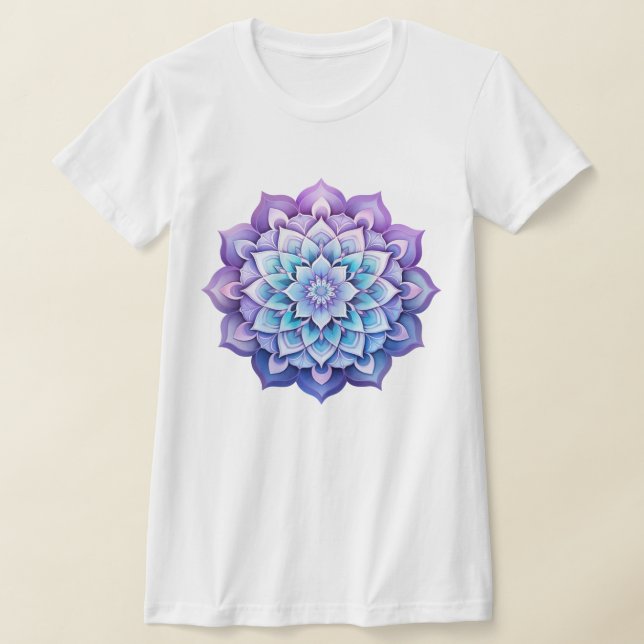 Camiseta Mandala / Design de Flor (Postura )