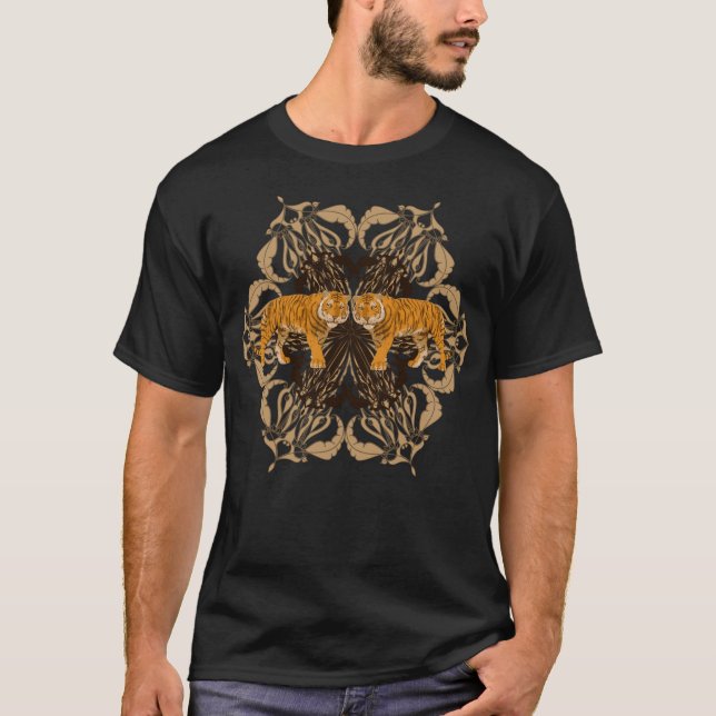 Camiseta Mandala e tigres (Frente)