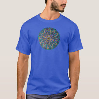 Camiseta Mandala Explosão Estelar Roxa/Verde