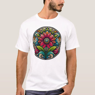 Camiseta Mandala Harmonia Floral – Simetria Botânica Vibran