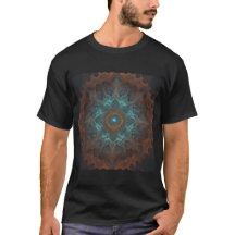 Mandala laranja azul