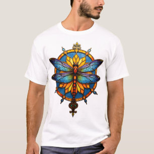Camiseta Mandala Libélula Luminosa Geometria Sagrada Espiri