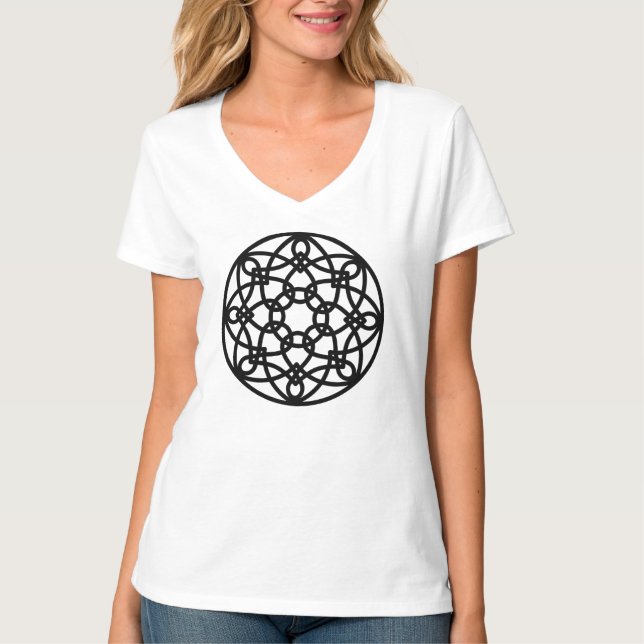 Camiseta Mandala Nó Preto (Frente)