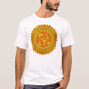 Camiseta MANDALA OM - alaranjado