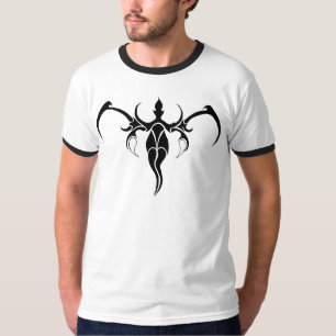 Camiseta Mandalá Ornamental Tribal Preto e Branco de Elefan