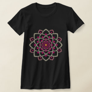 Camiseta Mandala Rosa Simples
