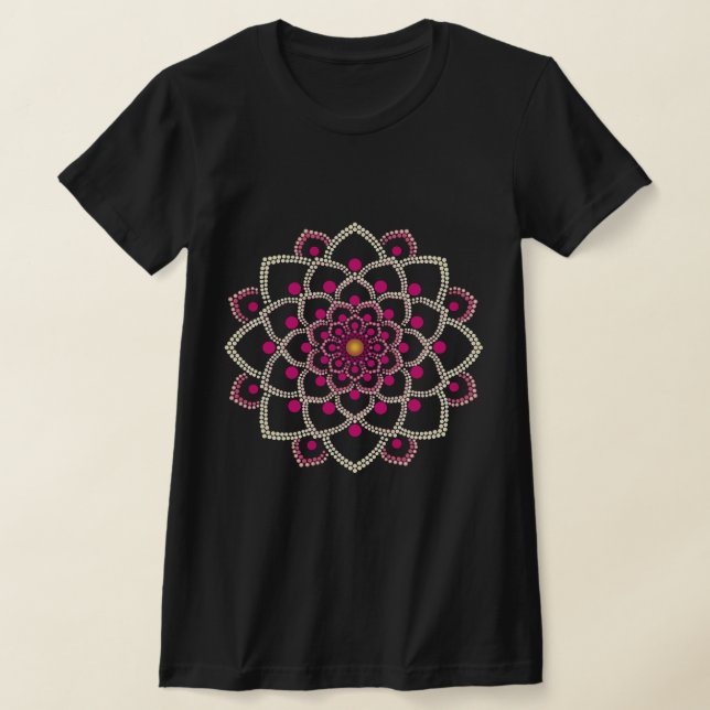 Camiseta Mandala Rosa Simples (Postura )