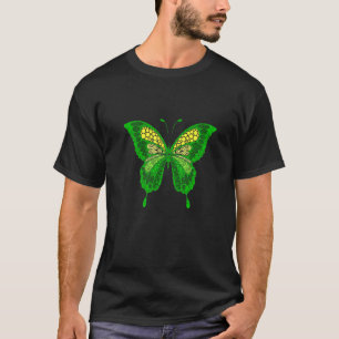 Camiseta Mandala Tribal do Ioga Chakra da Borboleta Verde