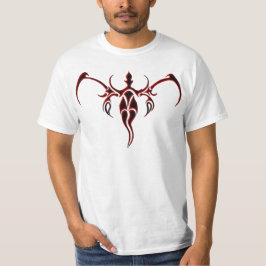 Camiseta Mandalá Tribal Ornado Preto e Vermelho de Elefante