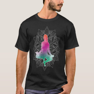 Camiseta Mandalas de Flor de Lótus de Humor Elegante Ioga M