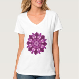 Camiseta Mandalas de Flor Roxa Real