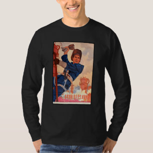 Camiseta Mandarin Cute Ch do Trabalhador Comunista Chinês