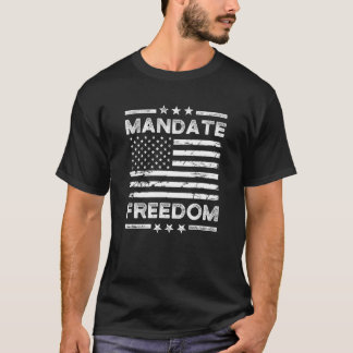 Camiseta Mandato Liberdade Sinalizador Americano Apoio Médi