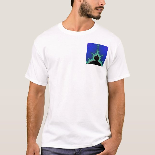 Camiseta Mandelbrot azul (Frente)