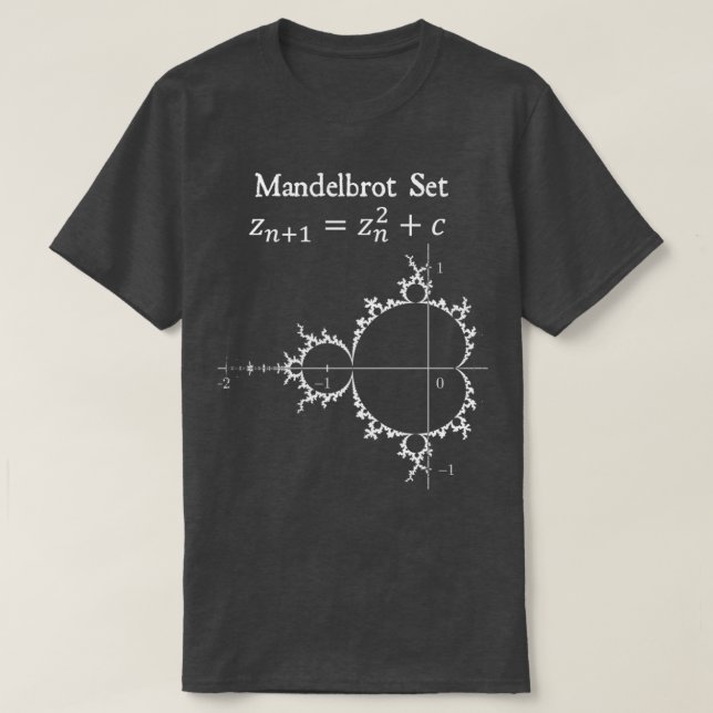 Camiseta Mandelbrot Set Fractal Chaos Theory Math Physics D (Frente do Design)