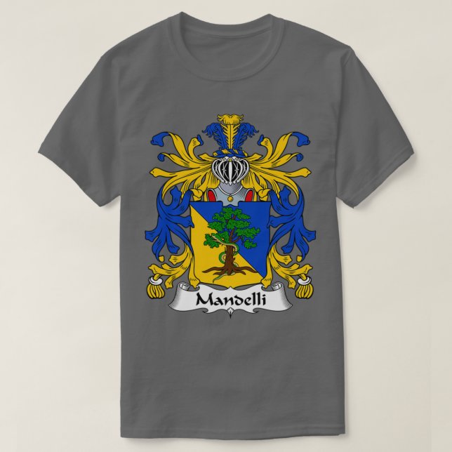 Camiseta Mandelli Casaco de Segurança Familiar de Armas (Frente do Design)