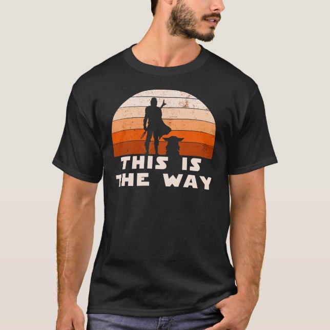 Camiseta Mando Retro Este é o caminho e o Bebê Sunset E (Frente)