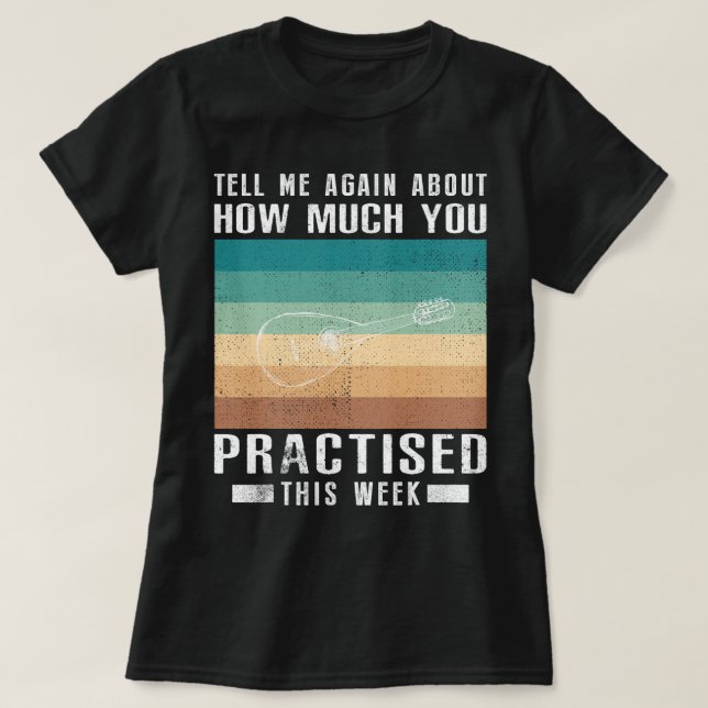 Camiseta Mandolin Lover Que É O Que Eu Faço Para Pet Cães E (Frente do Design)